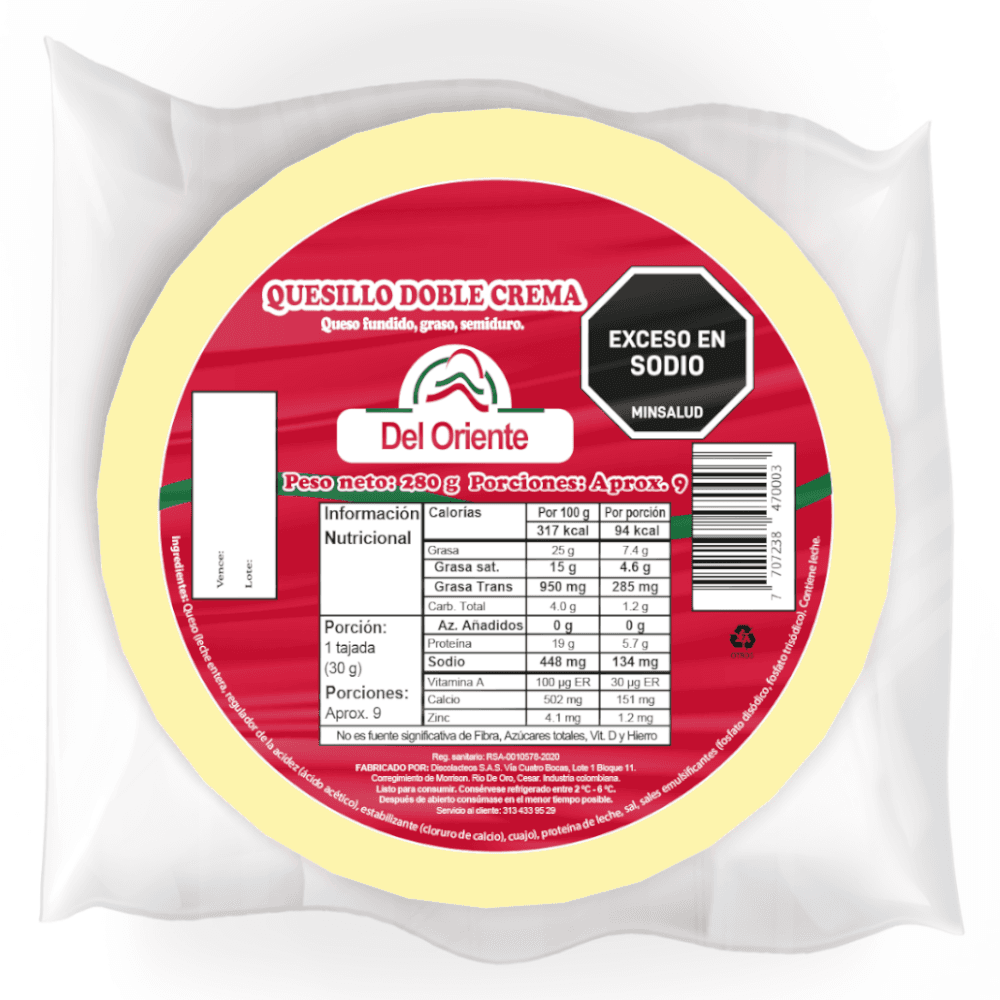 QUESILLO ENTERO DEL ORIENTE REDONDO 280G